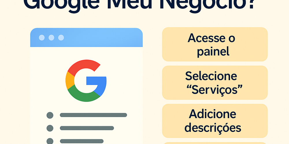 Como adicionar serviços detalhados no Google Meu Negócio?