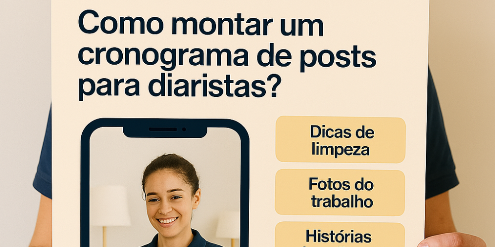 Como montar um cronograma de posts para diaristas?