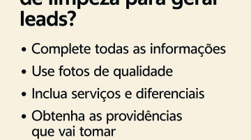 Como otimizar o perfil de limpeza para gerar leads?