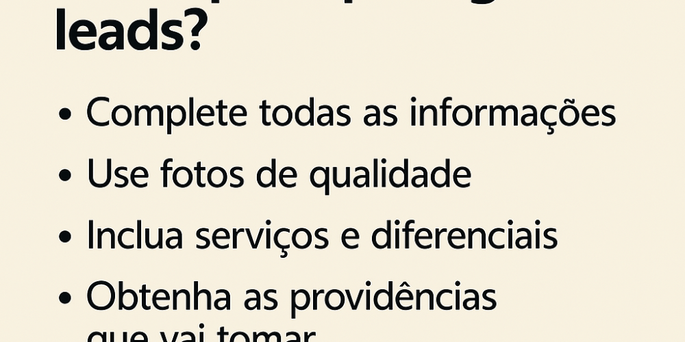 Como otimizar o perfil de limpeza para gerar leads?