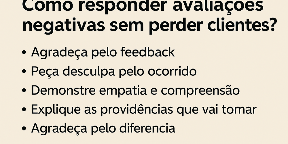 Como responder avaliações negativas sem perder clientes?