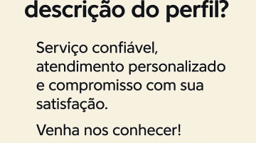 O que escrever na descrição do perfil?
