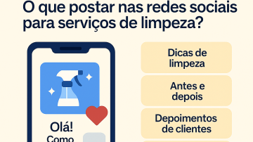 O que postar nas redes sociais para serviços de limpeza?