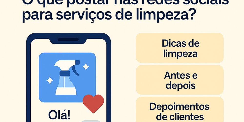 O que postar nas redes sociais para serviços de limpeza?