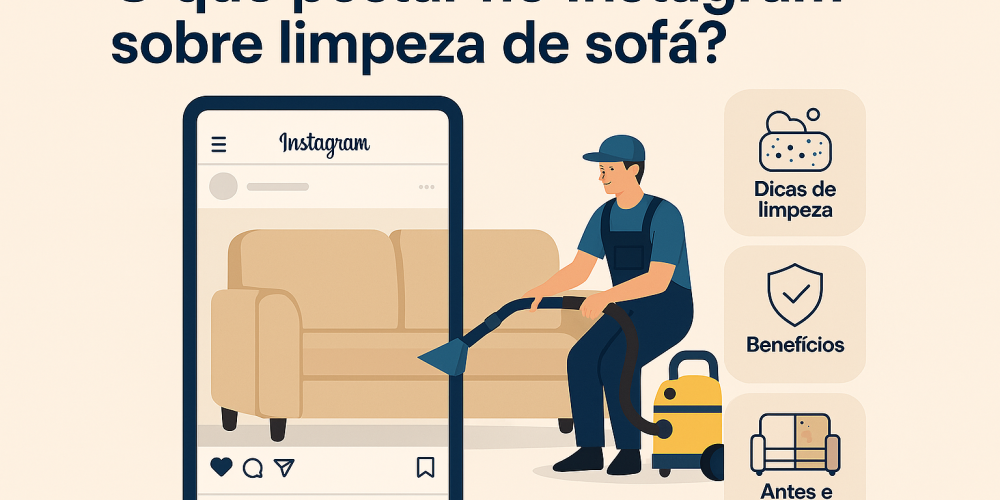 O que postar no Instagram sobre limpeza de sofá?