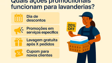 Quais ações promocionais funcionam para lavanderias?
