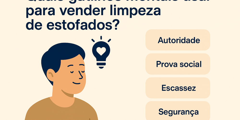 Quais gatilhos mentais usar para vender limpeza de estofados?