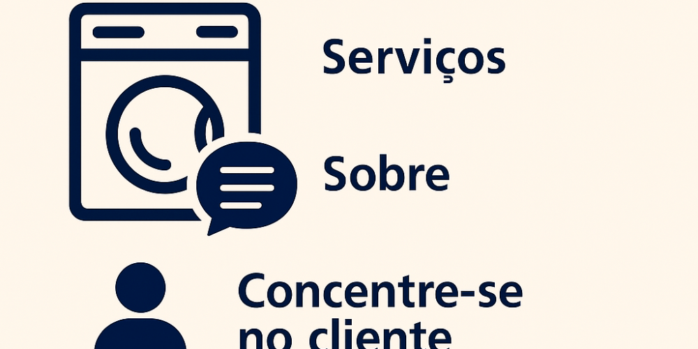 Quais páginas um site de lavanderia deve ter?
